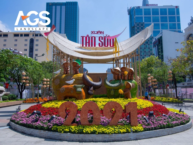 Linh vật trâu 2021 được thiết kế theo ngôn ngữ mới, mang tính tạo hình và kiến trúc